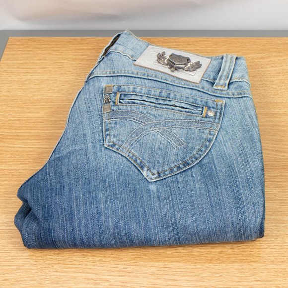 Razzo Skinny 28 X 31 Women's Denim Jeans Embellished Brazil - Picture 1 of 9
